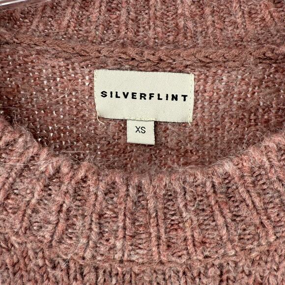 Silverflint Sweater Womens XS Oversized Wool Alpaca Blend Multicolor Striped Top - Picture 4 of 6